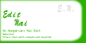 edit mai business card
